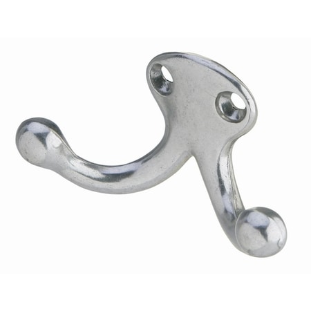 Ives Commercial Aluminum Double Wardrobe Hook Bright Nickel Finish 582A14